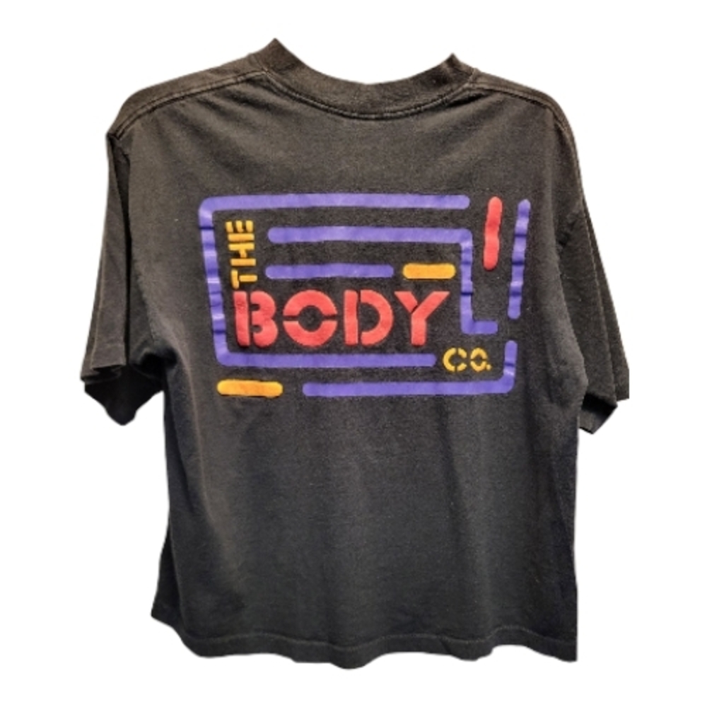 Vintage The Body Co. Black Graphic Cutoff T-Shirt - Size M - Picture 3 of 6